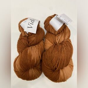 2 Skeins hand dyed Peru Wool Worsted NWT